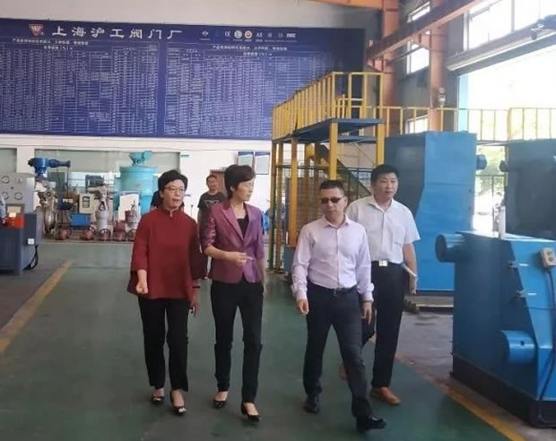 上海市嘉定區(qū)委常委、副區(qū)長(zhǎng)董依雯視察生產(chǎn)車(chē)間(圖1)